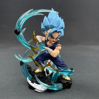 Q Version Dragon Ball Z Vegeta Figure Vegetto Figurine 11CM PVC Action Figures Collection Model Toys blue