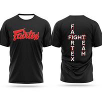 Nauji vasariniai greitai džiūstantys vyriški marškinėliai Kovinis kostiumas Fairtex spausdintas Sportiniai patogūs ir pralaidūs orui laisvi trumparankoviai moteriški viršutiniai drabužiai XL black