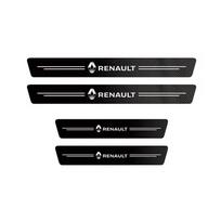 2026 Karštas Renault ratlankių gaubtelių, automobilio logotipo lipdukų, anglies pluošto durų slenksčių apsaugos lipdukų Renault Megane 2 3 4 Twingo Clio Tal black
