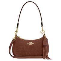 Coach Teri 19 Kutais Dekoroti Auksiniai Aksesuarai Odinė Peties Rankinė Maža Vintažinė Ruda Moteriškos Rankinės CCE42-IME0S Basic Set (Bag+Dust Bag) beige