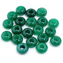 6 vnt. 14x8 mm natūralaus akmens karoliukai Agatas Tigro akis Jadas Abako formos Didelė skylė Laisvi karoliukai papuošalų gamybai, apyrankėms, vėriniams black