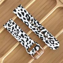 18mm/20mm/22mm Leopardu margintas dirželis Samsung Galaxy watch7/FE/6/5/4/5Pro 45mm 44mm 40mm laikrodžiams, Silikoninė apyrankė Huawei Watch GT6 5 4 3 41/46mm laikrodžiams 20mm Universal black