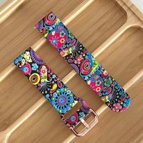 18mm/20mm/22mm Leopardu margintas dirželis Samsung Galaxy watch7/FE/6/5/4/5Pro 45mm 44mm 40mm laikrodžiams, Silikoninė apyrankė Huawei Watch GT6 5 4 3 41/46mm laikrodžiams 20mm Universal black