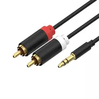 ShiverPeaks Audio 3,5mm Jack to 2x RCA Stereo Audio Cable 1,5m Gold-Plated Black