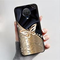 Case For Nokia 6.3 G10 G20 Casing Luxury Fashion Butterfly Flowers Painted Phone Case Black Soft Silicone Protective Back Cover Nokia G10