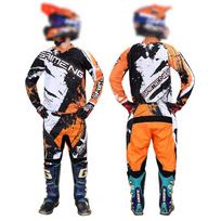Vaikiški motokroso marškinėliai, kelnės, žali, juodi, 3, 4, 5, 6, 7, 8, 9, 10 metų, visureigių kostiumas, mėlynas, oranžinis, enduro, krosas, berniukas ir mergaitė. L-24 black