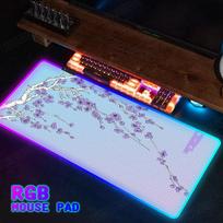 RGB Sakura Fudži kalno pelės kilimėlis 900x400 LED šviečiantis nešiojamas apšvietimas kawaii kilimėlis XXL Žaidėjo Kompiuterio NAUJAS foninis apšvietimas stalo kilimėlis RGB300x600x3mm blue