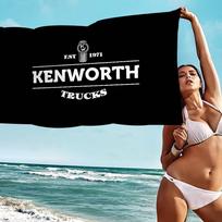 KENWORTH Logo Microfiber Blanket Quick Drying Beach Towels Oversized Printing Super Absorbent Pool Towel Blanket W76*H152(CM)