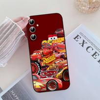 Automobiliai L-Žaibas M-Makvynas Telefono dėklas Samsung Galaxy S21 S22 S23 S24ULTRA S25ULTRA FE Ultra Plus5G A52S S26 Minkštas dėklas S21 s305G brown