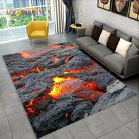 Volcano Lava Magma Area Rug Large,Carpet Rug for Living Room Bedroom Sofa Doormat Decoration,Kid Play Non-slip Floor Mat Gift 80x120cm(31x47in)