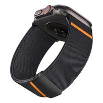 Magnetinis Nailoninis Dirželis Apple Watch apyrankėms ultra 3 2 49mm 40mm 44mm 46mm 42mm 45mm correa Apyrankė IWatch Series SE 3 8 9 10 11 42 44 45 49 S10-46mm black