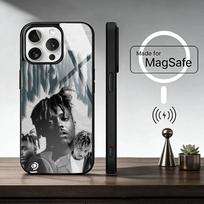 999 Juice W-WRLD dėklas telefonui iPhone17,16,15,14,13,12,11 Plus,Pro Magnetinis su Magsafe Belaidžiu įkrovimu iPhone11 black