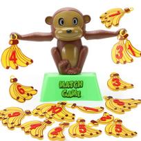 Banana Monkey Numbers Scales Math Addition Subtraction Montessori Toys Juguetes Montessori 3 Años  Math Toys for Kids Abacus geltona