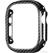 Apple Watch Ultra 3/2/1 dėklas 49mm Aramid anglies pluošto dėklas Išskirtinis minimalistinis plonas Atsparus kritimui Atsparus įbrėžimams Apsauginis dangtelis Carbon Glossy