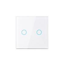 Crystal Glass Panel LED Light Switch AC100-240V 1/2/3 Gang LED Sensor Switch EU Plug Fire-Resistant Touch Switch Home Lighting white