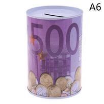 Saugus cilindrinis taupyklė Euro dolerio pinigų dėžutė Saugus asmeninių grynųjų pinigų saugojimas Monetų padėjimo dėžutės