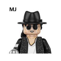 Karalius Ar Pop MJ Statybiniai Blokeliai Michael Mini Veiksmo Figūrėlės Žaislai black