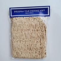 Rankų darbo Viduržemio jūros žvejybos tinklo sienos dekoras su kriauklėmis ir plūdurais 1m*2m Beige Net blue