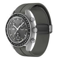Magnetinis Sagties Dirželis Omega X Swatch Bendram MoonSwatch Minkštas Silikoninis Juostelė 20mm Vyrai Moterys Mėnulis Merkurijus Marsas Sportinis Apyrankė 22MM gray
