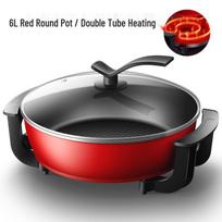 Mandarin Duck Electric Multi-functional Hot Pot, Double Tube, Large Capacity, Non-stick, Home and Dorm Use. gray