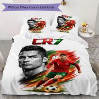 C Ronaldo Rašto Lovatiesės Komplektas Antklodės Užvalkalas Pagalvės Užvalkalas Namų Dekoras Gimtadienio Dovana (1 * užvalkalas antklodei + 2 * užvalkalas pagalvei be užpildo) 135x200cm gray