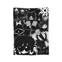 Azuretime Anime Blanket Coral Fleece Plush Printed Azure Two Time Forsakens Warm Throw Blanket for Sofa Outdoor Bedding Throws Size: 75*100cm, Weight: 230 GSM gray