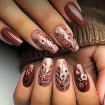 Nagų Dailė, Nagų Plėvelių Kolekcija, Europos Ir Amerikos Stilius, Ruduo Ir Žiema, Tamsi Spalva, Ilgi Baleto Nagai, Nešiojami Nagai Free jelly glue + rubbing strips black