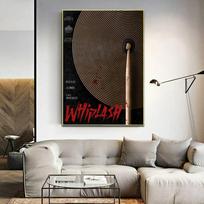 Filmo Klasika Whiplash Klasikinis Anime Plakatas Vandeniui Atsparus Popierinis Lipdukas Kavinės Baro Kambario Sienų Dekoras 10x15cm No Frame black