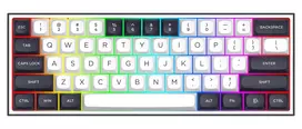 Redragon ALCOR QMK K717WB-RGB-PRO mechaninė klaviatūra, 75% išdėstymas, trijų režimų, karštai keičiami jungikliai, balta/juoda