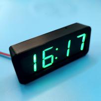 DC 5V 12V USB AUTOMOBILIO Laikrodis GPS Beidou Laiko nustatymas 12/24 Valandos Elektroninis Laikrodis LED Skaitmeninis LAIKO Rodymas Išjungimo Atmintis Stalo Laikrodis žalia