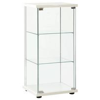 Glass Display Cabinet Tempered Glass White