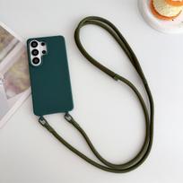Kryžinė telefono dėklas, skirtas Samsung Galaxy S26 Ultra S25 FE S24 S23 S22 S21 Plus A57 A37 A17 A07 A56 A36 TPU silikoninis minkštas dangtelis Galaxy S25+ žalia