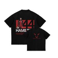 2025 Summer Unisexs Sports TShirt Oversized Lewis Hamilton Graphic Print Unisexs Cotton Racing Enthusiast Short Sleeve Top S brown