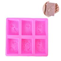 1 vnt. Silikoninė formelė muilui su bitute, skirta  pasidaryk pats  rankų darbo amatams, 3D muilo formelė onesize pink