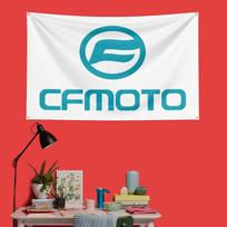 Cfmoto Motorcycle Flag 3x5 Ft 90x150cm Polyester Decorative Banner Tapestry For Motorcycle Fans Garage Bedroom Wall Decoration 74x94cm(29x37in) blue