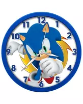 KIDS Sonic The Hedgehog sieninis laikrodis 25 cm apvalus plastikinis analoginis kvarcinis įvairiaspalvis