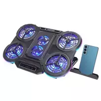 Rampage PROTE R6 nešiojamojo kompiuterio aušinimo stovas, 10-17 colių, RGB