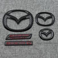 For Mazda MX5 Miata NC ND Front Grille Emblem Rear Trunk Badge Glossy Black ABS Logo Car Exterior Sticker Decal Accessories vzpgl12 NC
