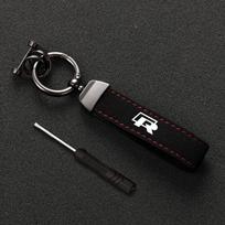 Aukščiausios kokybės zomšinis automobilio raktų pakabukas Metalinis patvarus raktų žiedas Volkswagen VW Polo Golf T5 Caddy T4 Touran Golf GTI Passat Scirocco Tiguan kj2 black