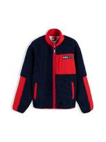 Tommy Jeans Flisinis džemperis mėlyna / raudona