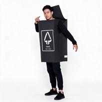 Šiukšliadėžės vaidmenų žaidimo kostiumas, suaugusiems One size fits all adults pilka