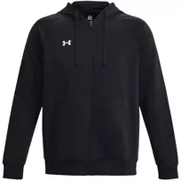 Under Armour vyriškas Rival Fleece pilno užtrauktuko gobtuvas juodas 1379767 001