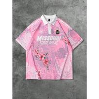 Vasariniai nauji vyriški trumpomis rankovėmis POLO marškinėliai pasižymi atspausdintu 3D raštu, kuris yra laisvalaikio, madingas ir pralaidus orui. 3XL pink