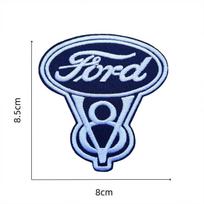 Siuvinėjamos aplikacijos Punk Rock drabužių ženkleliai Lipdukai Kuprinės lipdukai Ford Mustang Shelby Fiesta Edge Mondeo Kuga F150 Hot melt adhesive white