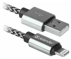 Defender USB-A į Lightning laidas 1,0 m 2,1A baltas
