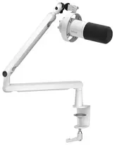 FIFINE T688W dinaminis mikrofonas su stovo ranka, USB/XLR, baltas