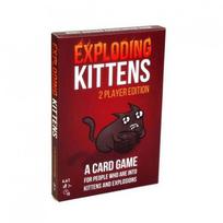 Exploding Kittens kortų žaidimas, pilna kolekcija su keliais papildymais, vakarėlio stalo žaidimas suaugusiems, šeimos vakaro dovana Two-Person Cat