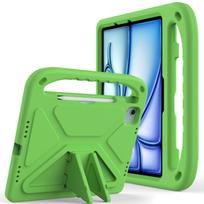 Kids Case for iPad Pro 13 11 12.9 6th 5nd 4nd 3nd Handheld EVA Foam Cover for iPad 10.2 Air 13 11 5 4 3 2 1 Mini 7 6 iPad Air 11 2024 žalia