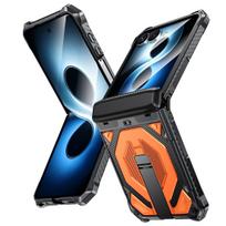 Apsauginis dėklas, skirtas Samsung Galaxy Z Flip 8, Flip8, magnetinis metalinis stovas, daugiasluoksnė apsauga, suderinamas su Magsafe CASE&Galaxy Z Flip 8