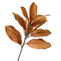 Gyvybiškos dirbtinės magnolijos lapų šakos 57 cm imituoti žali augalai lauko sodo dekoras ruda